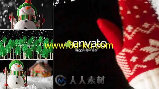 新年贺卡庆祝节日开场动画视频包装AE模板 Videohive New Year Card 18537332的图片1