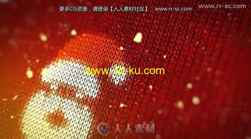 创意动感针织圣诞毛衣卡通标志展示Logo演绎AE模板 Videohive Knitted Christmas S的图片1