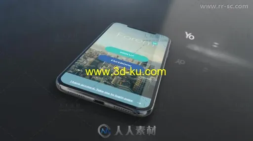 iPhone X三维手机场景APP应用程序展示产品宣传视频包装AE模板 Videohive Phone X的图片1