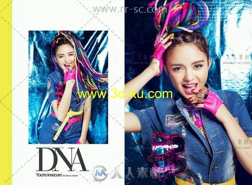 杂志风写真相册PSD模板《青春DNA》系列的图片2