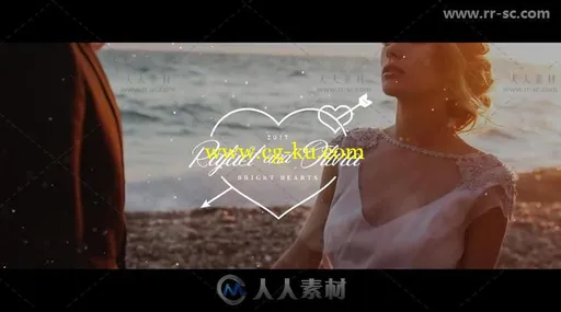 金色豪华粒子光晕展示温馨浪漫婚礼标题动画AE模板 Videohive Wedding Titles Kit的图片10