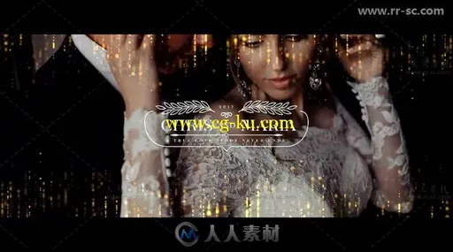 金色豪华粒子光晕展示温馨浪漫婚礼标题动画AE模板 Videohive Wedding Titles Kit的图片11