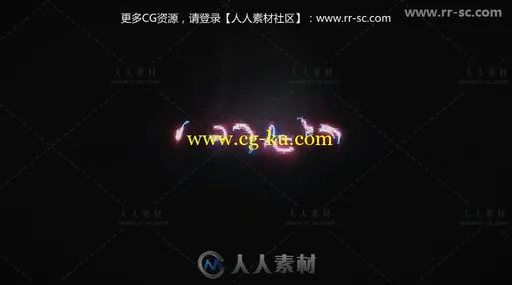 信号失真故障效果能源标志展示Logo演绎AE模板 Videohive Glitch Energy Logo的图片1