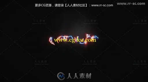 信号失真故障效果能源标志展示Logo演绎AE模板 Videohive Glitch Energy Logo的图片2