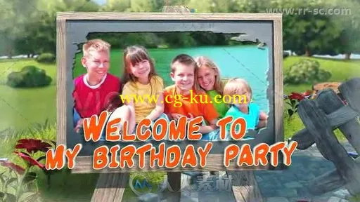 有趣的卡通效果生日派对照片展示幻灯片相册动画AE模板 Videohive Birthday Party的图片2