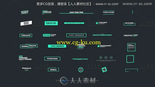 简单独特的企业文字标题排版动画展示AE模板 Videohive Titles Animation 20625695的图片1