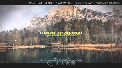 科技感美丽光晕城市照片展示视差幻灯片相册动画AE模板 Videohive Media Opener 20的图片1