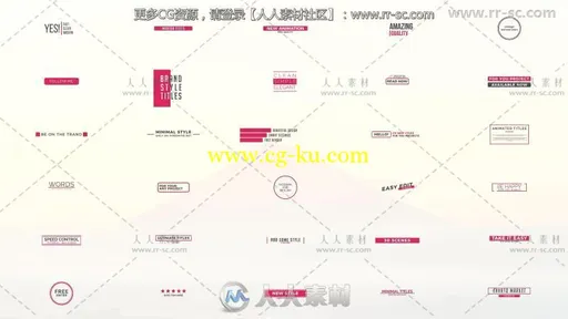 干净迷你简约企业文字字幕标题排版动画AE模板 Videohive Titles Animation 20676995的图片1