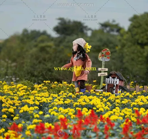 蝶儿翩翩飞系列免抠图儿童写真PSD模板的图片3