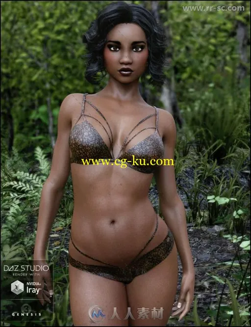 黑皮肤的半人马部族女性战士角色3D模型合辑的图片2