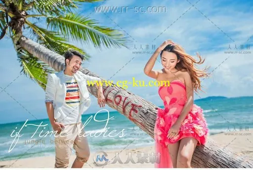 夏日情调系列浪漫婚纱写真PSD模板的图片2