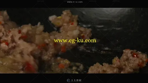 肉末粉丝制作全过程高清实拍视频素材的图片2