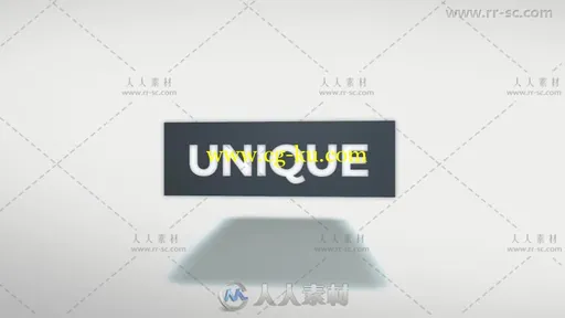 干净的3D立方体旋转标志展示Logo演绎AE模板的图片1