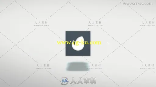 干净的3D立方体旋转标志展示Logo演绎AE模板的图片3