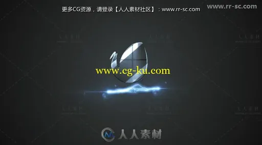 快速强大耀眼能量闪闪发光标志展示Logo演绎AE模板的图片1