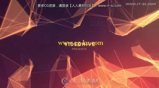 创意美丽点线粒子背景文字标题动画AE模板的图片1