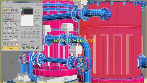 Polysmoother多边形平滑组管理3dsmax插件V2.1.0版的图片2