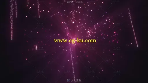 酷炫紫色粒子流星闪光背景动态视频素材的图片1