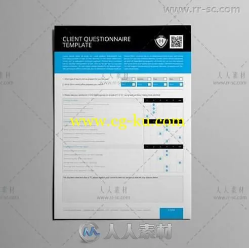 干净的客户问卷小单子indesign排版模板的图片2