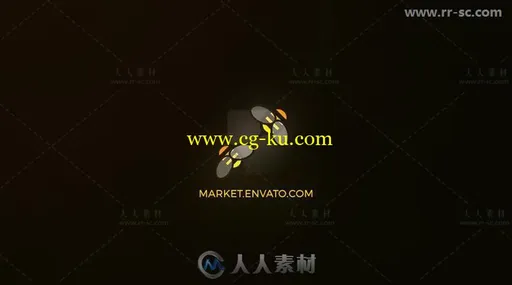 电子故障闪电毛刺小标志展示Logo演绎AE模板的图片1