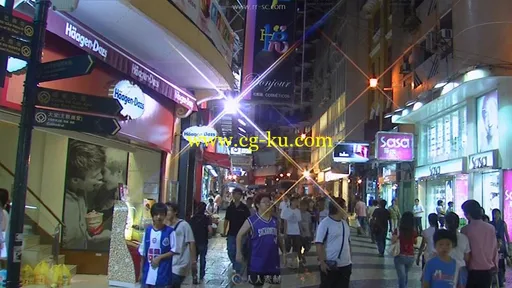 澳门夜晚城市景色高清实拍视频素材的图片1