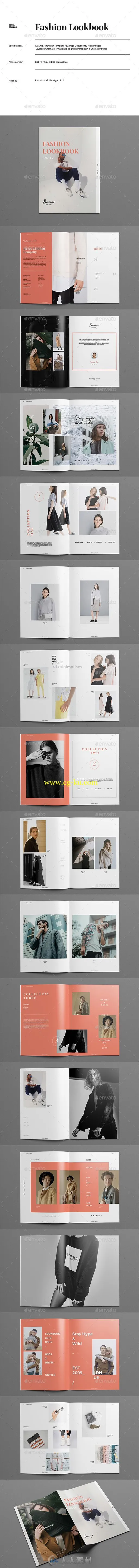 现代时尚lookbook目录indesign排版模板的图片2