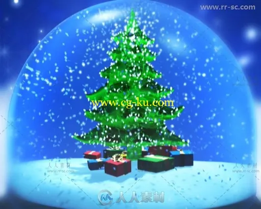 3组蓝色梦幻圣诞玻璃球视频素材的图片1
