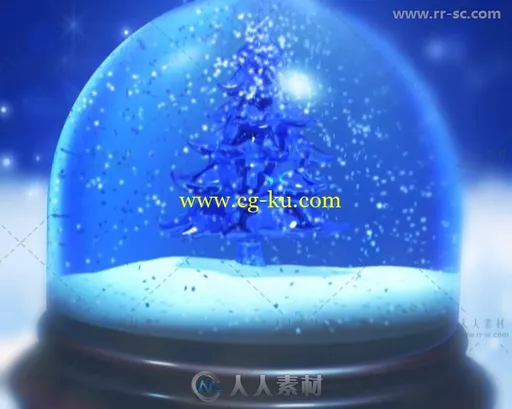 3组蓝色梦幻圣诞玻璃球视频素材的图片3