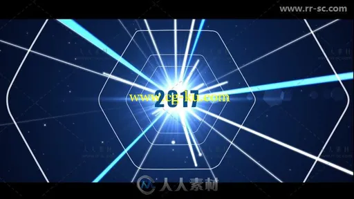 震撼科技线条企业发展历程宣传片头2018年发布会开幕式企业年会AE模板的图片9