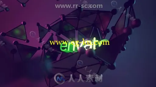 不规则几何体旋转Logo演绎动画AE模版的图片1