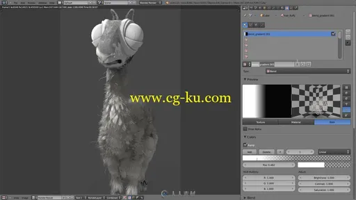 Blender羊驼卡通角色完整实例制作视频教程的图片12