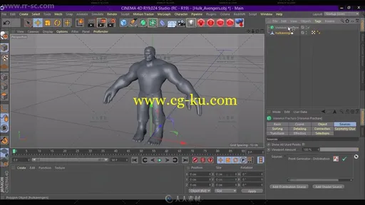 C4D中Redshift快速制作人物多边形特效视频教程的图片2