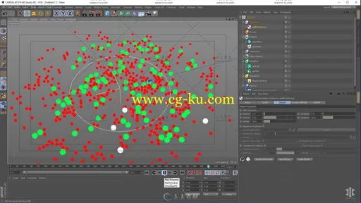 C4D中X-Particles粒子触发细胞分裂特效视频教程的图片2