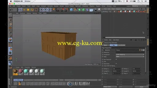 C4D低模建筑场景基础实例训练视频教程的图片4
