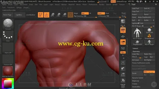 Zbrush游戏英雄人物角色模型完整雕刻制作视频教程的图片10