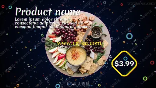 4K高清饭店餐厅食物食品宣传展示动画AE模版的图片3