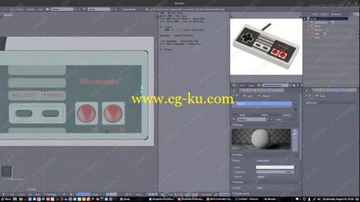 Blender经典游戏机NES手柄实例制作视频教程的图片6