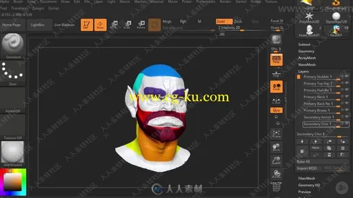 Zbrush中FiberMesh制作头发核心技术视频教程的图片3