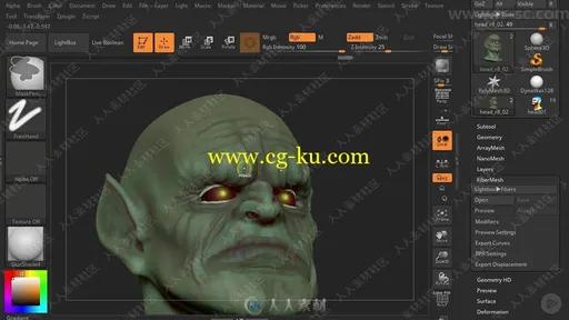 Zbrush中FiberMesh制作头发核心技术视频教程的图片4