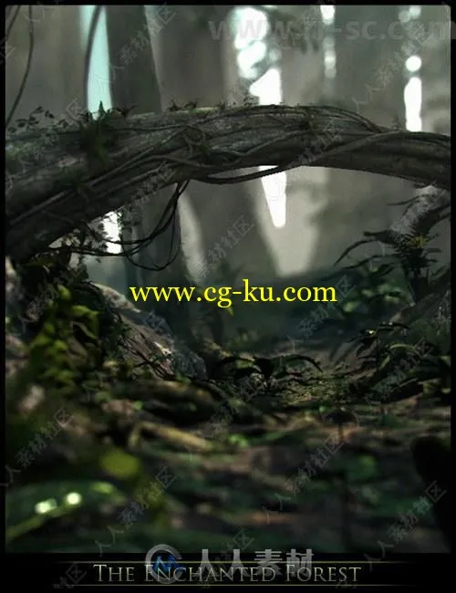 魔法森林植物场景3D模型合辑的图片3
