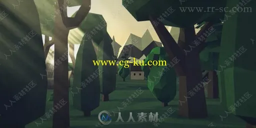 卡通几何艺术风格环境场景3D模型Unity游戏素材资源的图片1