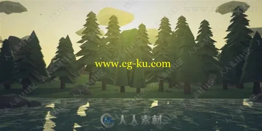 卡通几何艺术风格环境场景3D模型Unity游戏素材资源的图片5