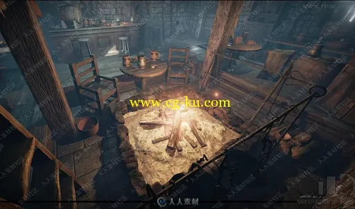 中世纪复古小酒馆模型场景UE4游戏素材资源的图片1