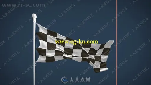 3D旗帜国旗丝带飘扬包装动画AE模板的图片4