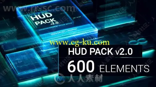 600组3D科幻风格HUD全息影像特效包装AE模板的图片1