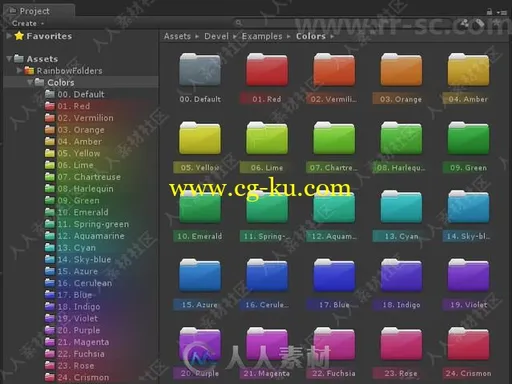 多彩项目浏览器文件夹工具Unity游戏素材资源的图片3