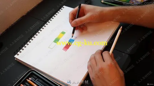 照片级传统彩色铅笔绘画实例训练视频教程的图片1