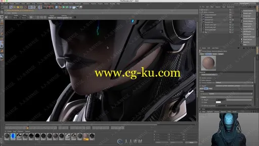 C4D与Arnold次世代超精细科幻机甲角色制作视频教程的图片3