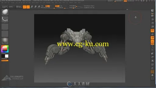 ZBrush雕刻概念机械角色视频教程的图片3