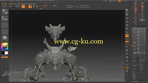 ZBrush雕刻概念机械角色视频教程的图片4
